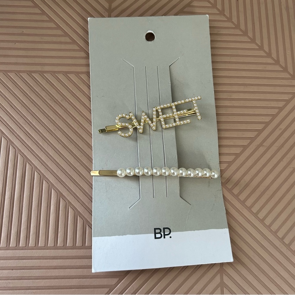 BP. Gold and Pearl Hair Clips Sweet